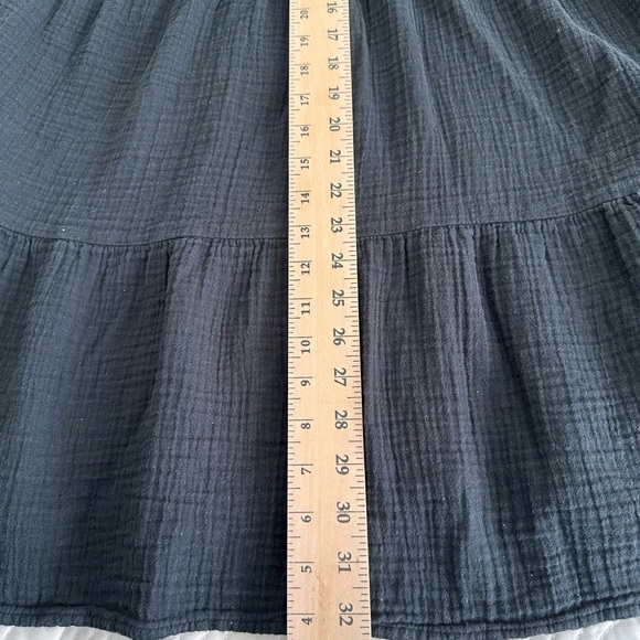GAP Black V-Neck Tiered Cotton Tunic Sz. L - Picture 9 of 10